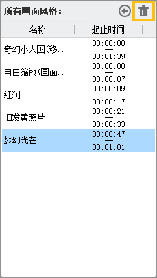 删除画面风格